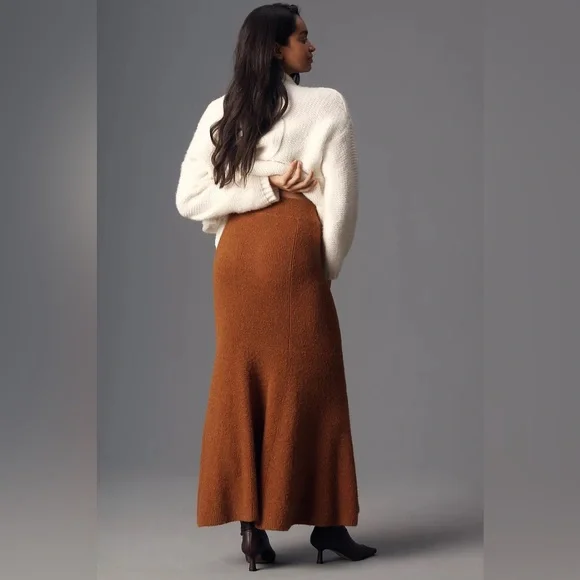 Maeve Fit Flare Sweater Midi Skirt - Picture 2 of 4